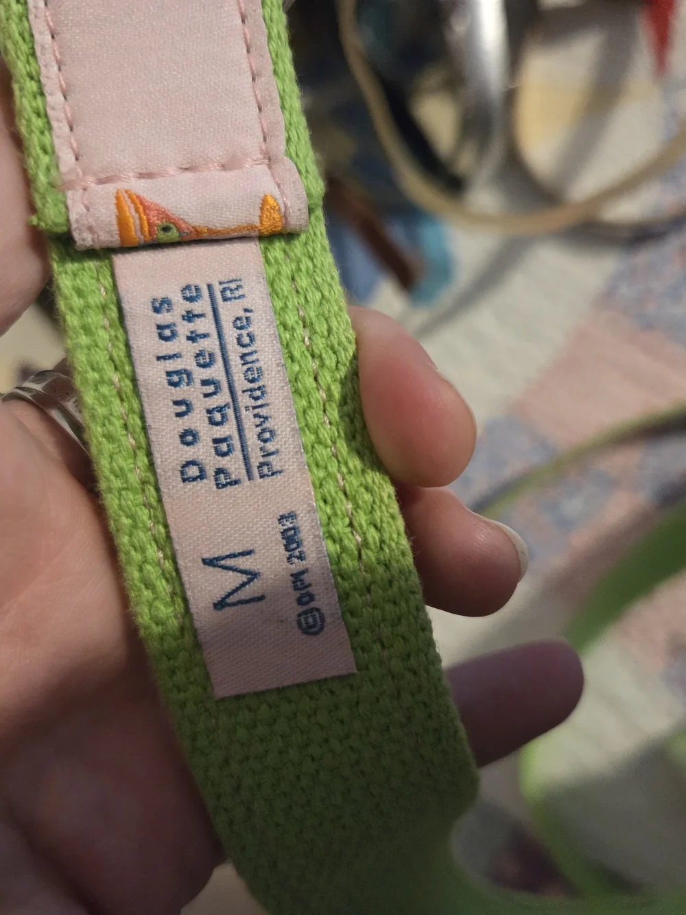 Douglas Paquette Womens Pink Green Cocktail D-Ring Belt Size M Set Of 2 Shoes
